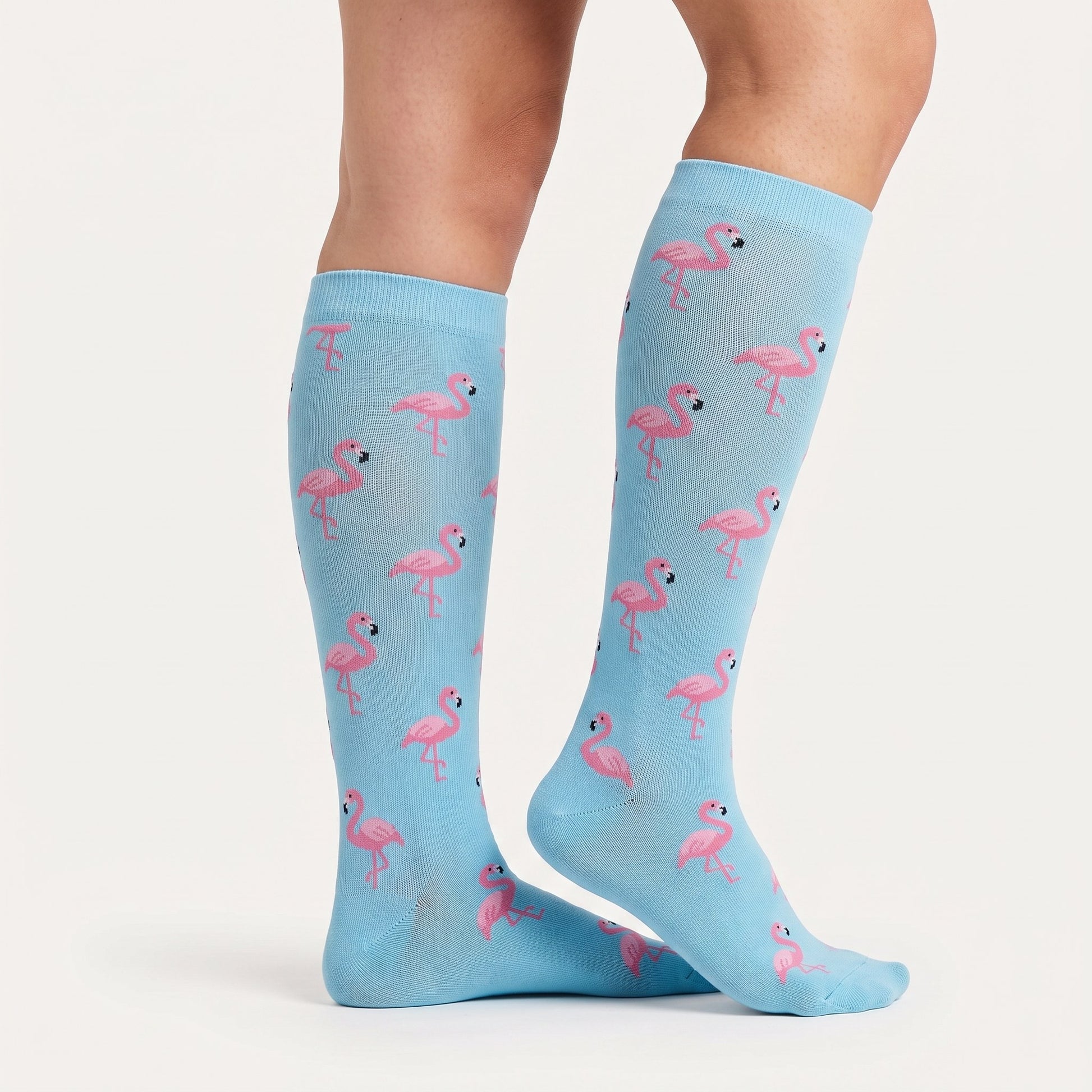 Solemate Flamingo Blue — On-leg