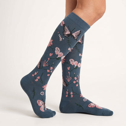 Solemate Floral Navy — On-leg