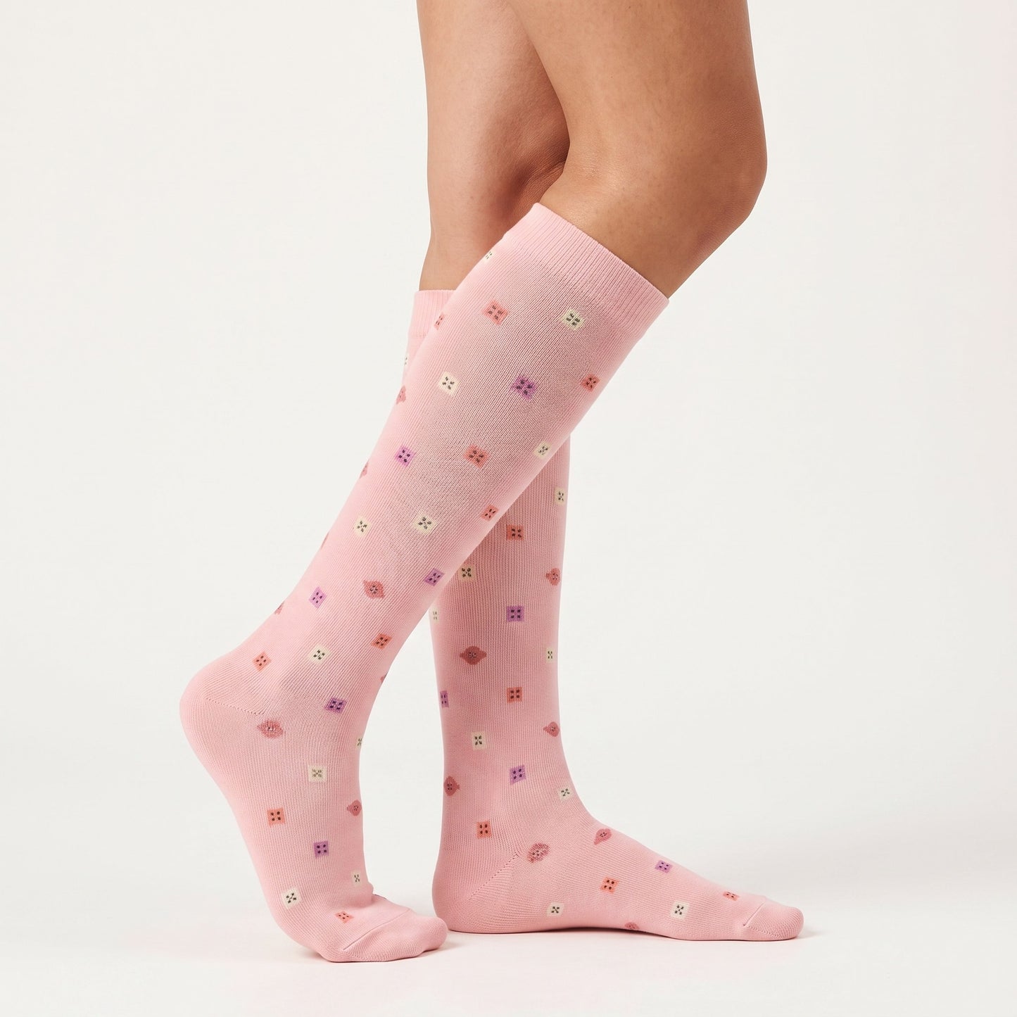 Solemate Floral Pink — On-leg