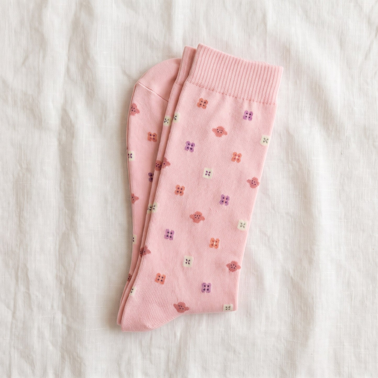 Solemate Floral Pink — Flat lay