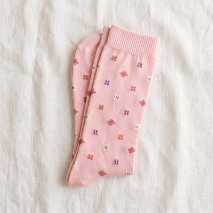 Solemate Floral Pink — Flat lay