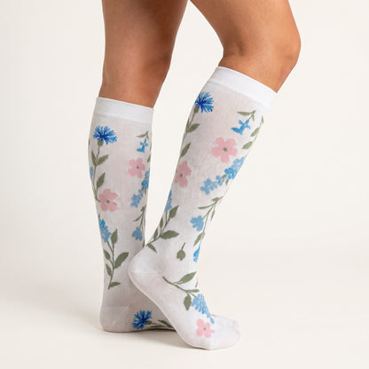 Solemate Floral White — On-leg