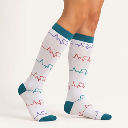 Solemate Heartbeat White — On-leg