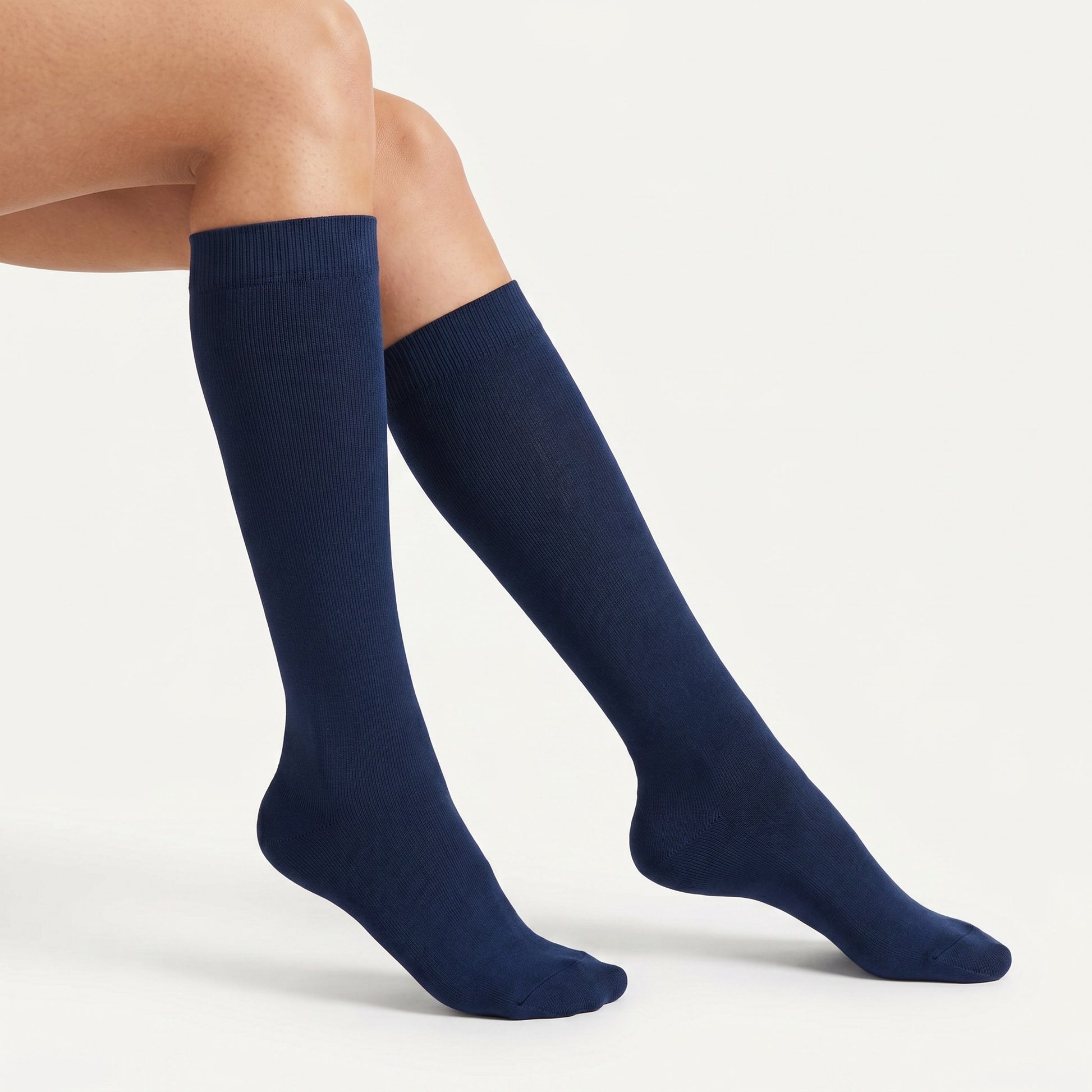 Solemate Navy Blue — On-leg