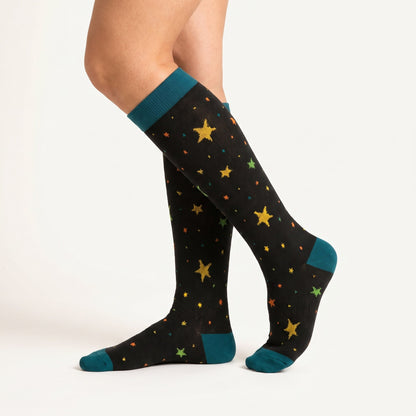 Solemate Stars Green — On-leg